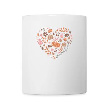 Grateful Pumpkin Heart Autumn Design - Mug - white - Front