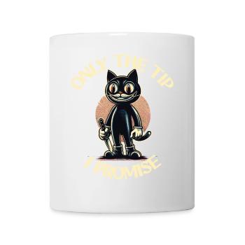 Drôle de chat ne disant que le pourboire Chat psycho - Mug blanc - blanc - Devant