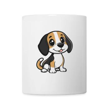 Beagle Hund Comic Niedlich - Tasse - Weiß - Vorne