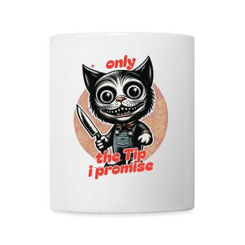 Drôle de chat ne disant que le pourboire Chat psycho - Mug blanc - blanc - Devant