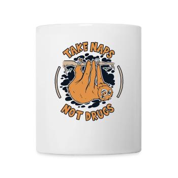 Faire la sieste, pas de drogue Folivora à gorge brune - Mug blanc - blanc - Devant