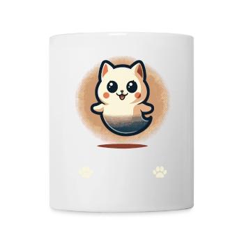 Lustiges Halloween Outfit Mit Süßen Geister Katzen - Tasse - Weiß - Vorne