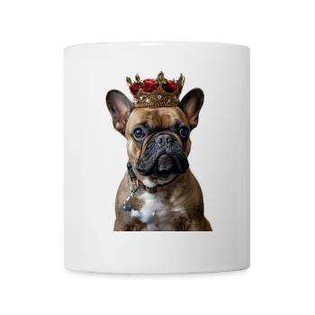 Französische Bulldogge - Tasse - Weiß - Vorne