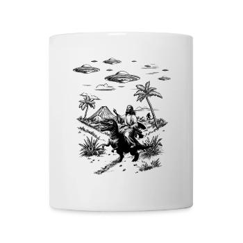 Jesus Dinosaur Meme Humor Religion Fantasy - Mug - white - Front