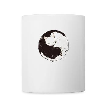 Yin and Yang Buddhism Graphic Cats Cat Holder - Mug - white - Front