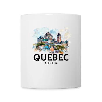 Quebec Canada Montreal, quebec flag - Tasse - Weiß - Vorne