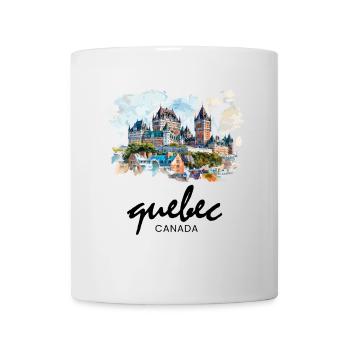 Quebec Canada Montreal, quebec flag - Tasse - Weiß - Vorne