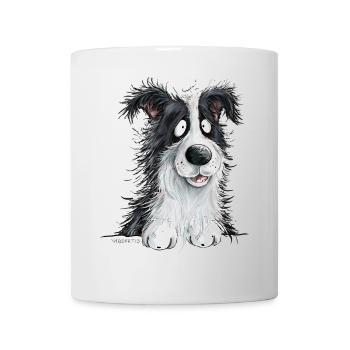 Droll Border Collie Chien de troupeau Amoureux des chiens - Mug blanc - blanc - Devant