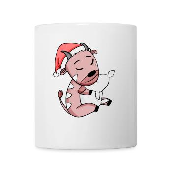Antilope mignonne fatiguée dormir à Noël - Mug blanc - blanc - Devant