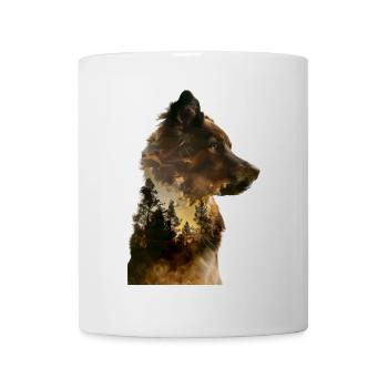 Australischer Schäferhund - Tasse - Weiß - Vorne