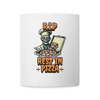 Rest In Pizza Lustiger Pizzaliebhaber Spruch - Tasse - Weiß - Vorne