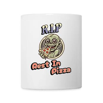 Rest In Pizza Lustiger Pizzaliebhaber Spruch - Tasse - Weiß - Vorne
