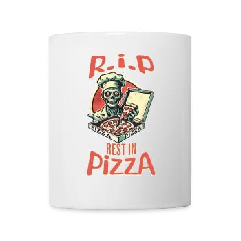 Spooky Lustiger Pizzaliebhaber Zombie - Tasse - Weiß - Vorne