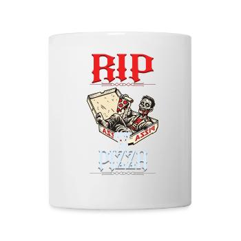 Spooky Lustiger Pizzaliebhaber Zombie - Tasse - Weiß - Vorne