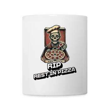 Rest In Pizza Lustiger Pizzaliebhaber Spruch - Tasse - Weiß - Vorne