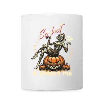 tellement chaud que ça me fait peur Lustiger Halloween Spruch - Mug blanc - blanc - Devant