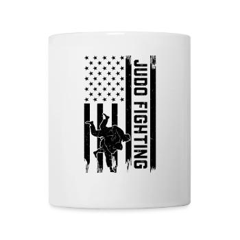 Judo Fighting US Flag Judo Martial Arts Judo Judok - Mug - white - Front