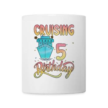 Cruising Into My 5th Birthday - Tasse - Weiß - Vorne