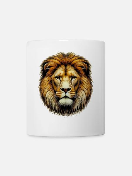 Löwe - Tasse - Weiß