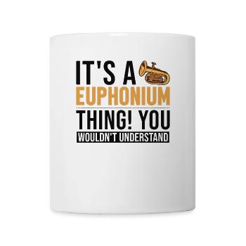 C’est un euphonium, un instrument, un euphoniste - Mug blanc - blanc - Devant