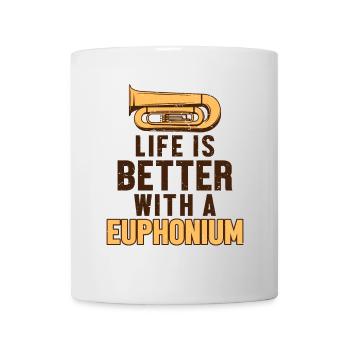 Life is Better with a Euphonium Euphonist Player - Mug - white - Front