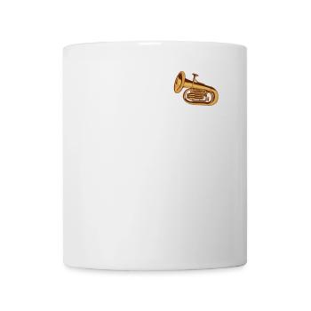 Euphonium Logo Emblem Instrument Euphonist Spieler - Tasse - Weiß - Vorne