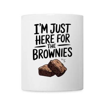 Brownies Spruch Gebäck Lustiges Brownie Geschenk - Tasse - Weiß - Vorne