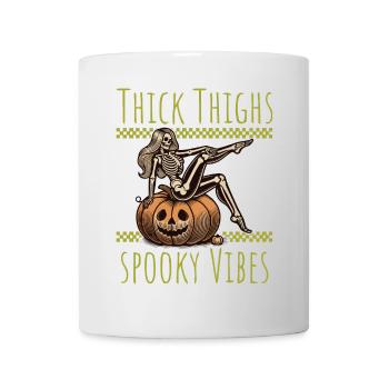 Cuisses épaisses et vibrations effrayantes Halloween Girls - Mug blanc - blanc - Devant