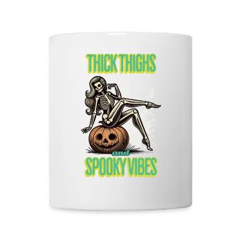 Cuisses épaisses et vibrations effrayantes Halloween Girls - Mug blanc - blanc - Devant