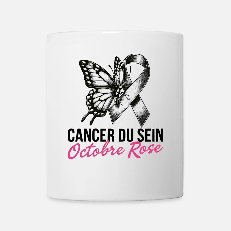 Octobre Rose 2024 Mois Cancer Sein - Mug blanc - blanc
