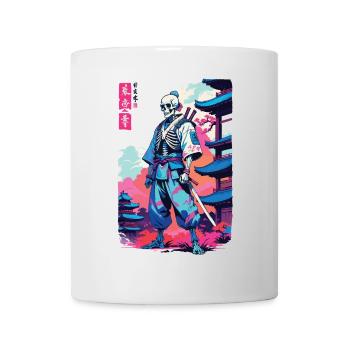 Oni Skeleton Samurai Vaporwave Esthétique - Mug blanc - blanc - Devant