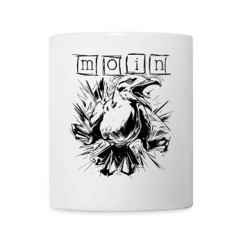 Skizzierte Moin Möwe - Tasse - Weiß - Vorne