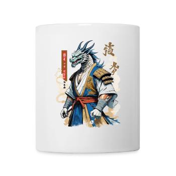 Dragon Samurai Vintage Ukiyo-e Style - Mug - white - Front