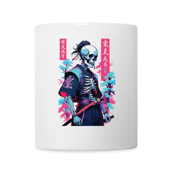 Oni squelette samouraï vaporwave esthétique japon style - Mug blanc - blanc - Devant