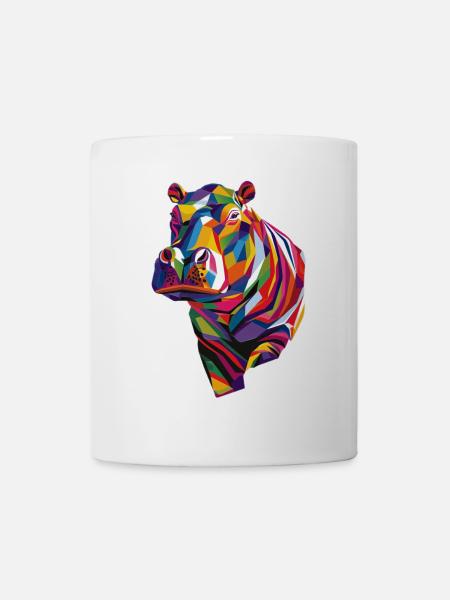 Nilpferd - Tasse - Weiß