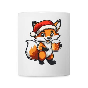 Fuchs Weihnachten Bier - Tasse - Weiß - Vorne