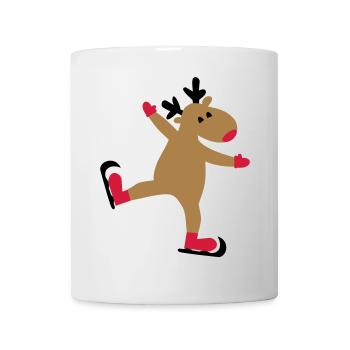 Lustiger Elch zu Weihnachten - Tasse - Weiß - Vorne