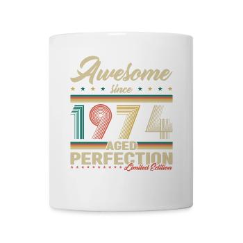 1974 Vintage Anniversaire Rétro Cadeau - Mug blanc - blanc - Devant