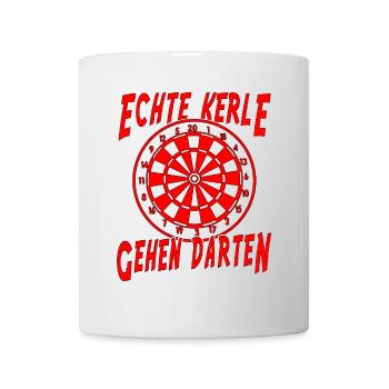 Dartscheibe - Suche Gegner, keine Opfer - Tasse - Weiß - Vorne
