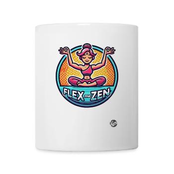 Flexe das Zen, Yoga - Tasse - Weiß - Vorne