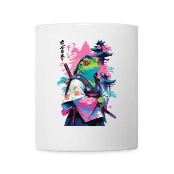 Grenouille Samouraï Esthétique Style Vaporwave Japon - Mug blanc - blanc - Devant