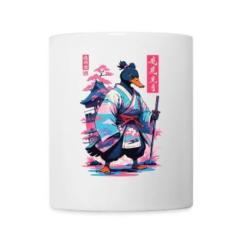 Samurai Duck Aesthetic Vaporwave Style Japanese - Mug - white - Front