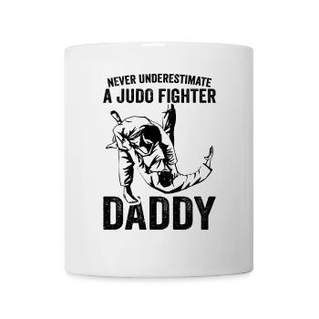 Ne sous-estimez jamais un papa combattant de judo - Mug blanc - blanc - Devant