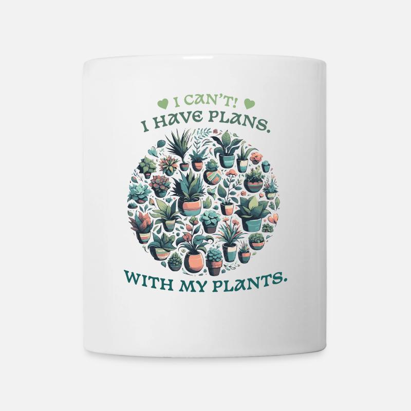Plans with Plants - Plant Lover Sayings - Mug - white
