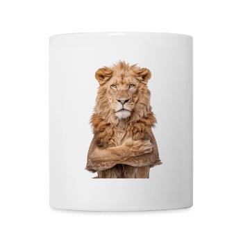 Löwe - Tasse - Weiß - Vorne