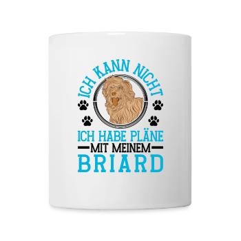 Plans with my Briard Berger de Brie - Mug - white - Front