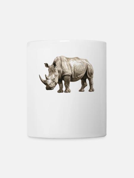 Rhino Rhinos Rhino - Mug - white