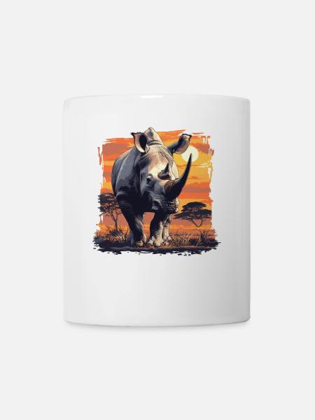 Rhino Nashörner Nashorn - Tasse - Weiß