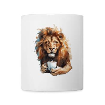 Löwe - Tasse - Weiß - Vorne