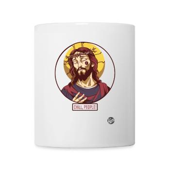Jésus calme dit : Détendez-vous, les gens - Mug blanc - blanc - Devant